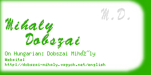 mihaly dobszai business card